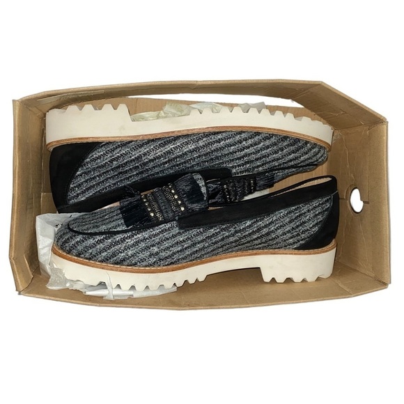 NWIB Weejuns Whitney 90s Raffia Preppy Tweed Loafers Size 8.5 - Picture 6 of 11